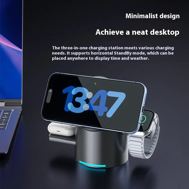 3-in-1 Magnetic Wireless Charging Station