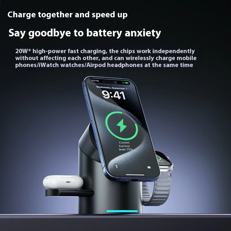 3-in-1 Magnetic Wireless Charging Station