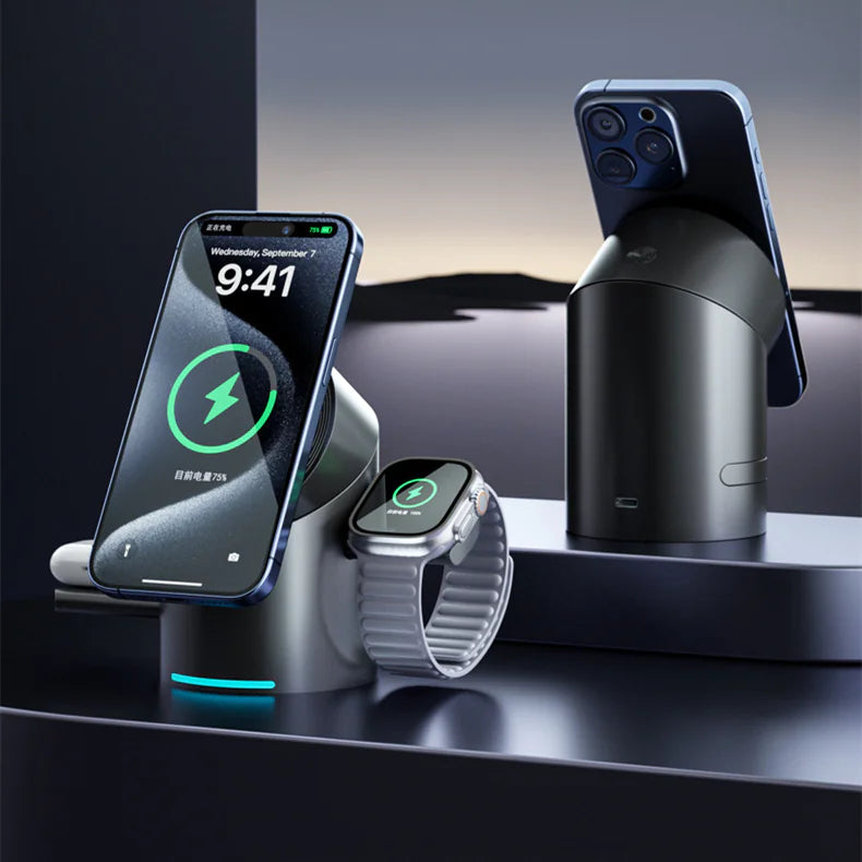 3-in-1 Magnetic Wireless Charging Station