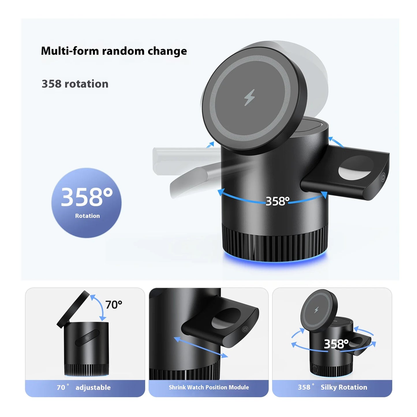 3-in-1 Magnetic Wireless Charging Station