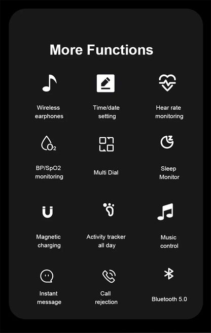 2-in-1 Smartwatch with Built-in Wireless Headphones