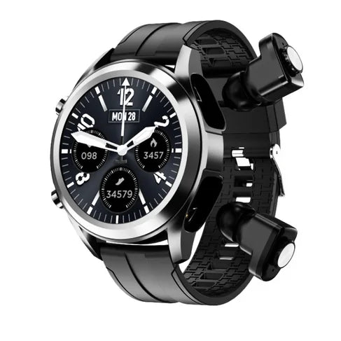 2-in-1 Smartwatch with Built-in Wireless Headphones