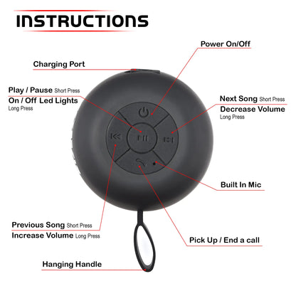 Waterproof Bluetooth Shower Speaker 
